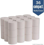 COMPACT 19375 2-Ply White Coreless Bath Tissue Toilet Paper - Pack of 36