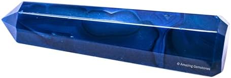 Amazing Gemstone Blue Agate Crystal Towers ~ Natural Healing Crystal Point Obelisk for Reiki Healing and Crystal Grid (2" to 3" INCH)