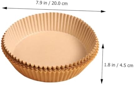 BESTonZON 100pcs Air Fryer Paper Liners round Oil-proof Non-stick Heat-resistant Baking Parchment Sheets for Oven and Air Fryer Cooking