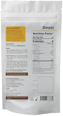 SHROOTS Dehydrated Mustard Greens (Sarson Saag) 60g (2.11oz) Air Dried Mustard Leaves Dried Sarson Saag Gluten Free, Vegan, No Preservatives For Soups, Stews, Curries & Stir Fry Camping & Emergency Food