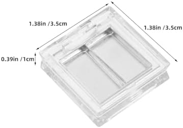 FRCOLOR 2Pcs Empty Makeup Palette with Crystal Lid Mini Travel Makeup Case for Lipstick Eyeshadow 4 Pans Tool