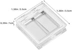 FRCOLOR 2Pcs Empty Makeup Palette with Crystal Lid Mini Travel Makeup Case for Lipstick Eyeshadow 4 Pans Tool
