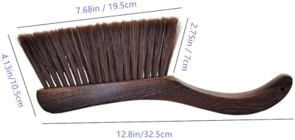 Soft Bristle Bed Sheets Sweeping Cleaning Brush with Long Wooden Hand, Straight Curved Hand Wood Broom Counter Duster for Crumb Debris Desk Quilt Sofa Furniture Car Clothes Hair Remover (2 Pack)