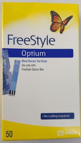 optium glucometer with 100 strips by freestyle