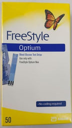 optium glucometer with 100 strips by freestyle