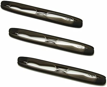 Pack of 3 Foldable Reading Glasses Mini Pocket Reader Presbyopen Glasses