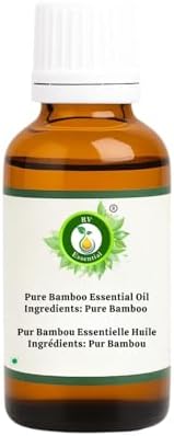 R V Essential Pure Bamboo Essential Oil 5ml (0.169oz)- (100% Pure and Natural Steam Distilled)