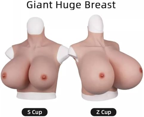Large Size Silicone Breastplate D-Z Cup Huge Fake Breasts Touch Like Real Breast Plate for Darg Queen Crossdressers