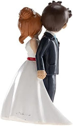 Dekora - Wedding Decoration | Bride and Groom Figures for Wedding Cake - Couple of Back