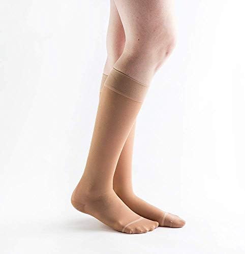 Actifi Women's Sheer 20-30 mmHg Compression Stockings - Closed Toe, Knee High – 3 Pack