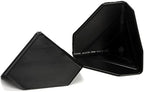 ZENFUN 200 Pcs Packaging Edge Protectors, Plastic Heavy Duty Shipping Box Corner Protectors Corner Guards for Boxes, Cartons, Panel Packaging, Black, 2.4'' L x 2.4'' W x 2.4'' H