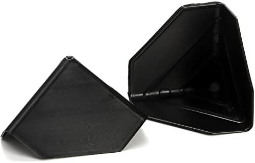 ZENFUN 200 Pcs Packaging Edge Protectors, Plastic Heavy Duty Shipping Box Corner Protectors Corner Guards for Boxes, Cartons, Panel Packaging, Black, 2.4'' L x 2.4'' W x 2.4'' H