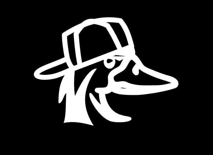 Thistle Brook Cottage Duck with Hat Cool Duck Hunting Outdoors Camping Nature Car Decal 5.5 x 5.5 White Vinyl Hunting Truck Rear Window Windshield
