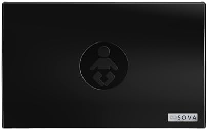 Sova Element Horizontal Surface Mount Baby Changing Station with Liner Dispenser - Black