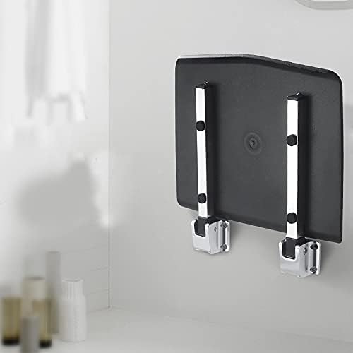 Bath Shower Chairs,Wall Mounted Shower Seat Folding Shower Stool Non-Slip Bathroom Wall Chair Bath Bench for Bathing Elderly Disabled and Limited Mobility Black Bearing Weight 150kg