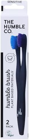 The Humble Co, Blue Purple Toothbrush, 2 Pack