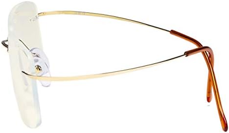 CessBlu Rimless Blue Light Blocking Glasses for Men Reading Computer Titanium Computer Readers Cut UV Rays Bendable