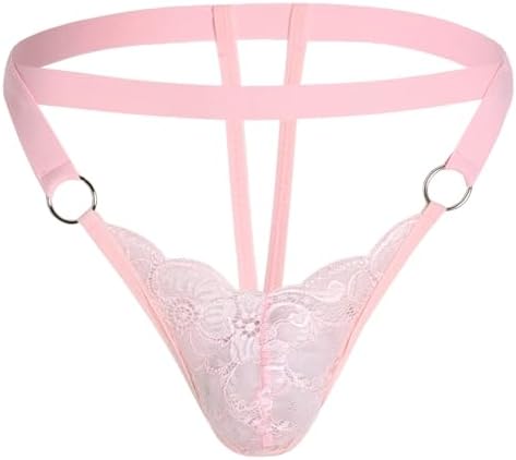 Mens Lingerie Sissy Jockstrap Femboy Panties Sexy Thong Lace Underwear Girly Crossdresser Apparel