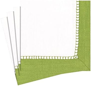 Entertaining with Caspari Linen Paper Cocktail Napkins, Bright Green, Pack of 20 (7652C)