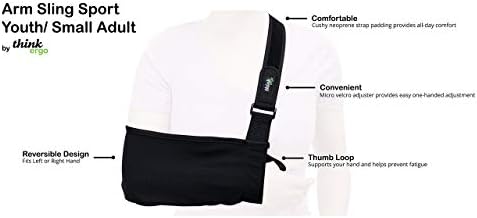 Think Ergo Arm Sling Sport (Small/Youth). Lightweight Medical Sling for Shoulder, Elbow, Wrist Injury Women & Kids