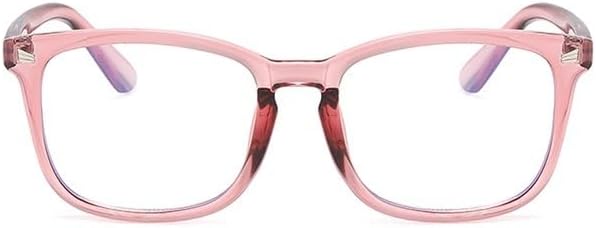 Stylish Computer Readers Presbyopic Glasses Blue Light Blocking Reading Glasses Anti Eyestrain Flat Light Mirror (Color : Pink, Size : +200)