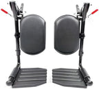 Wheelchair elevating Leg Rest with Padded Calf Pads,Foot Rest,for Drive Reclining and Standard Wheelchair, Transport Chair. Universal Replacement Parts, T94(1pr,Black)