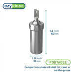 Ezy Dose Pill Box and Medicine, Vitamin Container, Safe for Money & Travel Items, Stainless Steel, 2 Keys with Lock