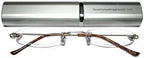 Rimless Reading Glasses for Men and Women +2.0 Silver Ultra Slim and Ultra Light Includes Aluminium Matching Case by ilovemyreadingglasses