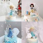 50Pcs Edible Cake Cupcake Toppers Snowflakes Wafer Paper Sprinkles for Christmas Winter Holiday（Blue&White）