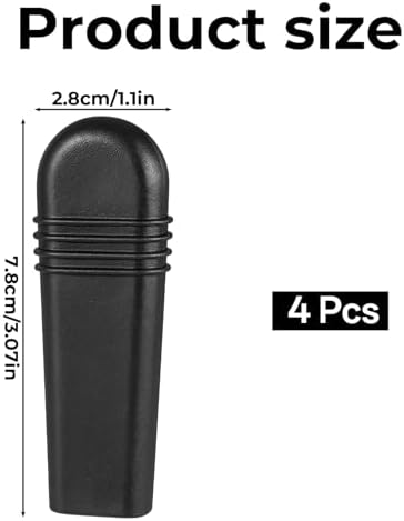 4 PCS Replacement of Wheelchair Brake Handle Cover, Replacement Brake Handle Tips Flat Wheel Lock Grips, Wheelchair Wheel Lock Cover Replacements Rubber Tips for Wheelchairs Handles Brakes