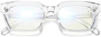 ZUVGEES Retro Style Blue Light Blocking Reading Glasses Big Eyeglass Frames Large lens Computer Readers