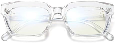 ZUVGEES Retro Style Blue Light Blocking Reading Glasses Big Eyeglass Frames Large lens Computer Readers
