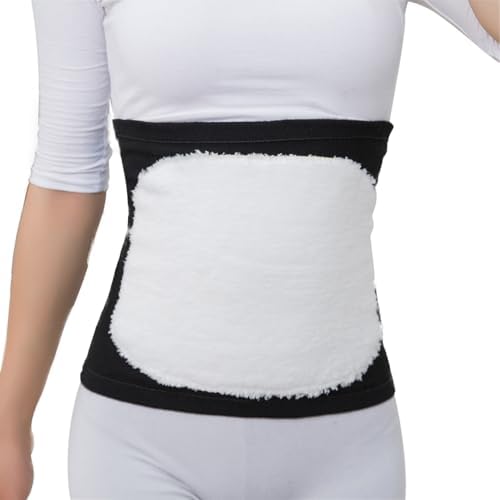 Winter Waist Warmer Belt Thicken Thermal Plush Lumbar Support Belt Cozy Warm Abdominal Protector Stomach Body Wrap Band Back Brace for Women Men