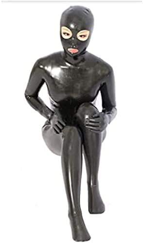 Women's Sexy Wetlook Bodycon Catsuit Nightclubs Performance Costume Lingerie Jumpsuit Faux Leather,Black,EXL