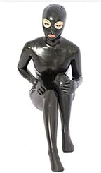 Women's Sexy Wetlook Bodycon Catsuit Nightclubs Performance Costume Lingerie Jumpsuit Faux Leather,Black,EXL