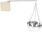 Stainless Steel Sauna Essential Oil Holder with 4.7in Cup and Chain, Aromatherapy Diffuser Bowl for Traditional or Infrared Sauna Spa Wall Mount