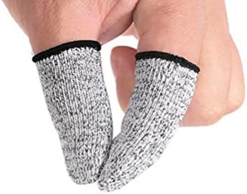 FOMIYES 3 Pairs Anti-Cut Fingertip Protector Protectors Guards Anti-Cutting Sleeve Reusable Covers Thumb Sleeve Cut Resistant Covers