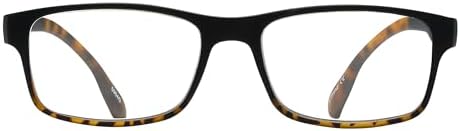 Select-A-Vision Flex 2 Lightweight Flexible Square Readers, Black Demi, +2.50