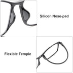 Blue Light Blocking Computer Reading Glasses 2 Pack | Lightweight Reader for Women Men, Flexible Anti-Slip, Clear Lens