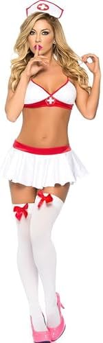 Sexy Naughty Nightingale Nurse Sling Costume Seductive Lingerie Set for Women