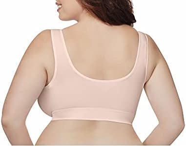 Hanes Women's Wireless Bra, Just My Size Pure Comfort Full-Figure Bras for Women, Front-Close Design (Plus Size, Too)