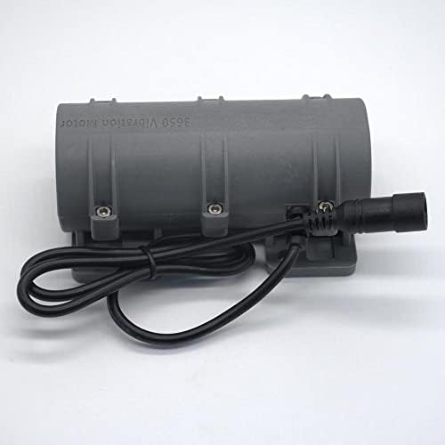 12V DC Motor 3800rpm Strong Vibration Industry Mini Vibration Motor with Sturdy Plastic Shell Rotary Speed Vibrating Motor for Massage Bed Chair Medical Instruments (12V Motor+Power)