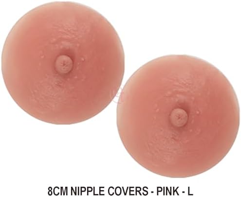 8cm Reusable Silicone Nipple Covers, Realistic Stick‑on Adhesive Nipple Pads Invisible Nipple Protectors