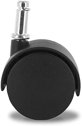 2" Wheel Diameter | Black Nylon Swivel Hooded Samson Twin Wheel Caster | 3/8" x 1" Friction Ring Stem | Installed mounting Height: 2-5/16''| 4 Pack