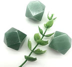 PEKMAR Natural Crystal Rough Home Decoration 1pc Natural Green Crystals Stone Carved Polyhedron Shaped Smooth StoneCrystals Room Decoration Stones