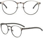0.25 Photochromic Reading Glasses Outdoor Sunglasses Readers Round Metal Lightweight UV Filter Aspherical Lens 1.25+