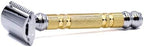 Parker, "The Convertible", Double Edge Safety Razor – Interchangeable Open & Closed Comb Plates, Solid Brass/Chrome 93 g Handle, Customizable Shave from Mild to Aggressive