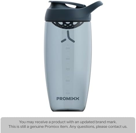 Promixx Pursuit Protein Shaker Bottle (24 oz) – Silent No-Ball Mixer, Leak-Proof Lid, BPA/BPS & Phthalate-Free ECOZEN – Easy-Clean Shaker Cup for Protein Shakes, Pre & Post-Workout Smoothies