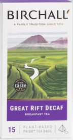 Birchall - Decaffeinated Great Rift Breakfast Tea 15 count