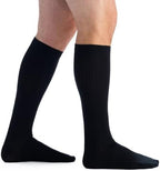 EvoNation Men’s USA made Knee High 20-30 mmHg Graduated Compression Socks – Moderate Pressure Compression Garment, Black, Medium
